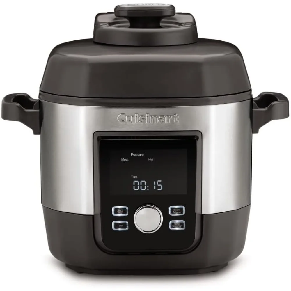 6-Qt, High Pressure Multicooker, with 12 Pre-Programmed Settings, Digital Control, Easy-to-Read LCD Display