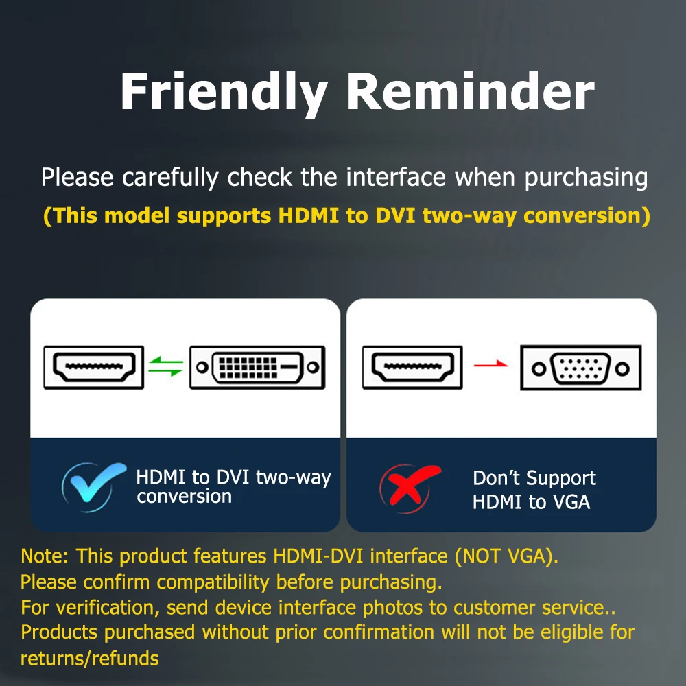 QGeeM DVI to HDMI Cable HDMI Adapter 4K HDMI to DVI for PS5 TV Box Monitor Xbox Series X Projetor PS4 5m HDMI Converter Wire