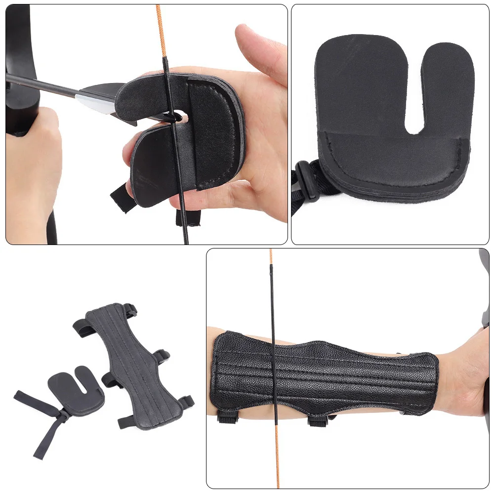 

1 set 1 Set Professional Arm Guard Finger Protector Adjustable For Archery Hunting Shooting Outdoor Sports Portable Equipment