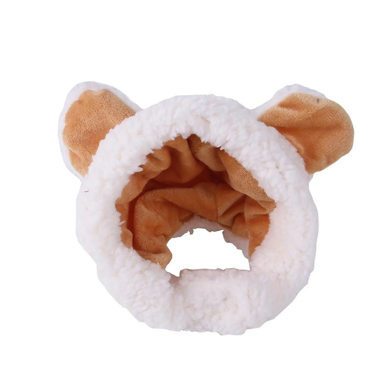 Cute Cat Costume Bear Hat For Cat Adjustable Soft Small Pet Headwear Bear Hat For Cat Puppy Dog Funny Cat Cap Bear Plush Head