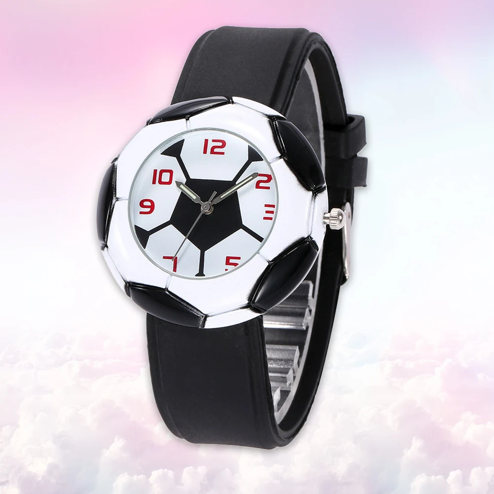 

1pc Night Light Watch Black Silicone Quartz Watch For Birthday Gift Party Favor Waterproof