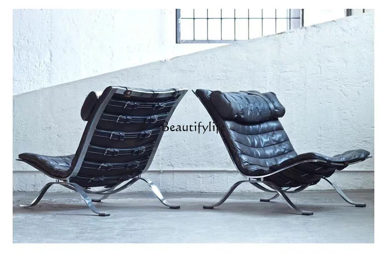 Design Leisure Chair Living Room High-End Retro Italian Recliner