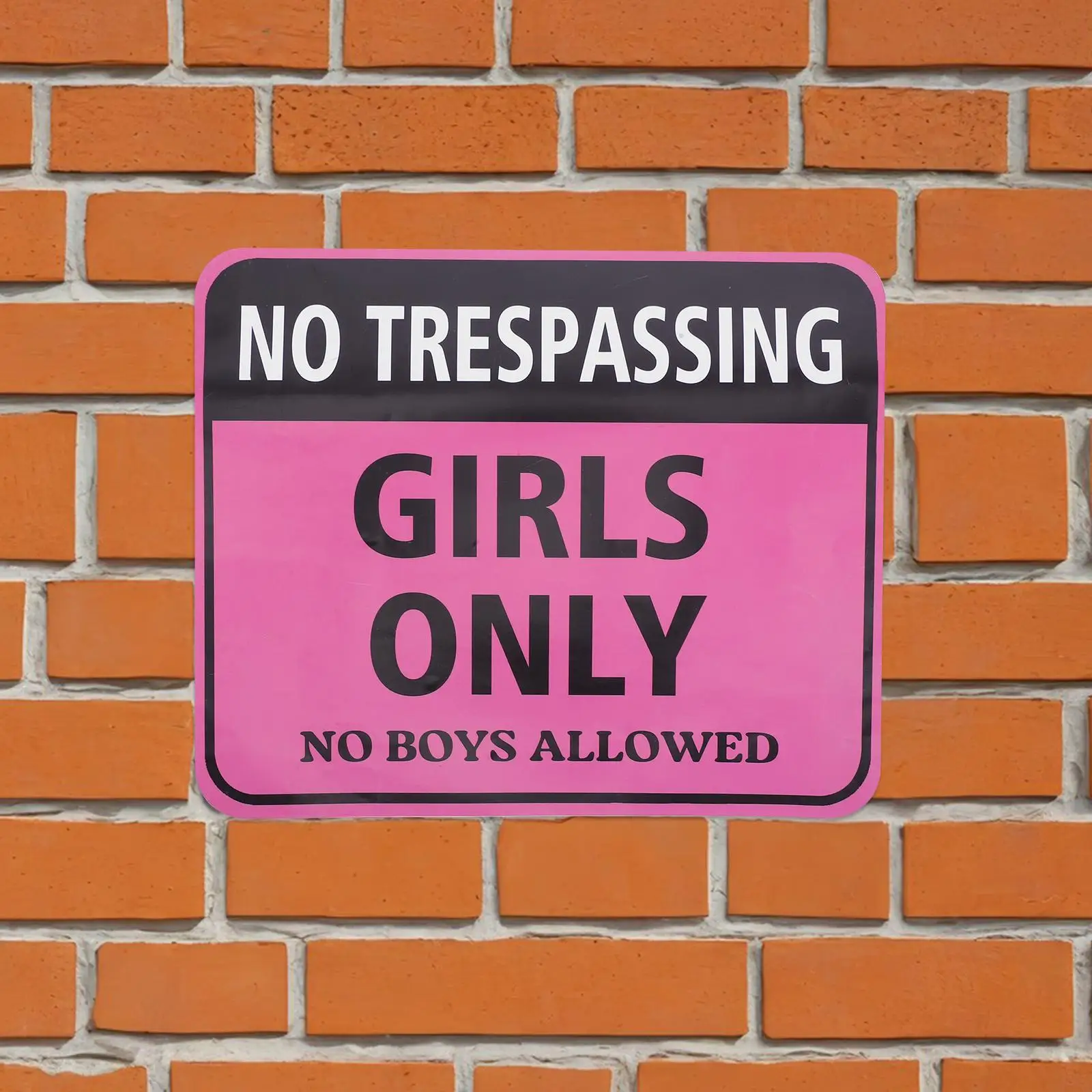

Funny Girls Only Sign No Trespassing Wall Warning Sign Sticker Aesthetic Room Decor for Teen Girls Room Cave Dorm Bedroom Signs