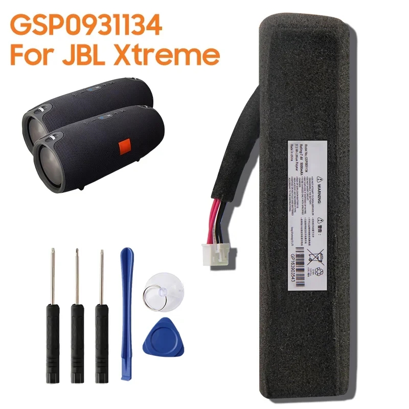 New Replacement Battery GSP0931134 For JBL Xtreme Bluetooth Audio Outdoor Speaker Rechargeable Batteries 5000mAh High Capacity