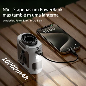 Quạt eo di động ngoài trời, 2000mah, treo cổ, gió mạnh với băng ghế điện, đèn LED cho thể thao, hành lang, công việc ngoài trời 8 Bán hàng chính không quạt NA - №5