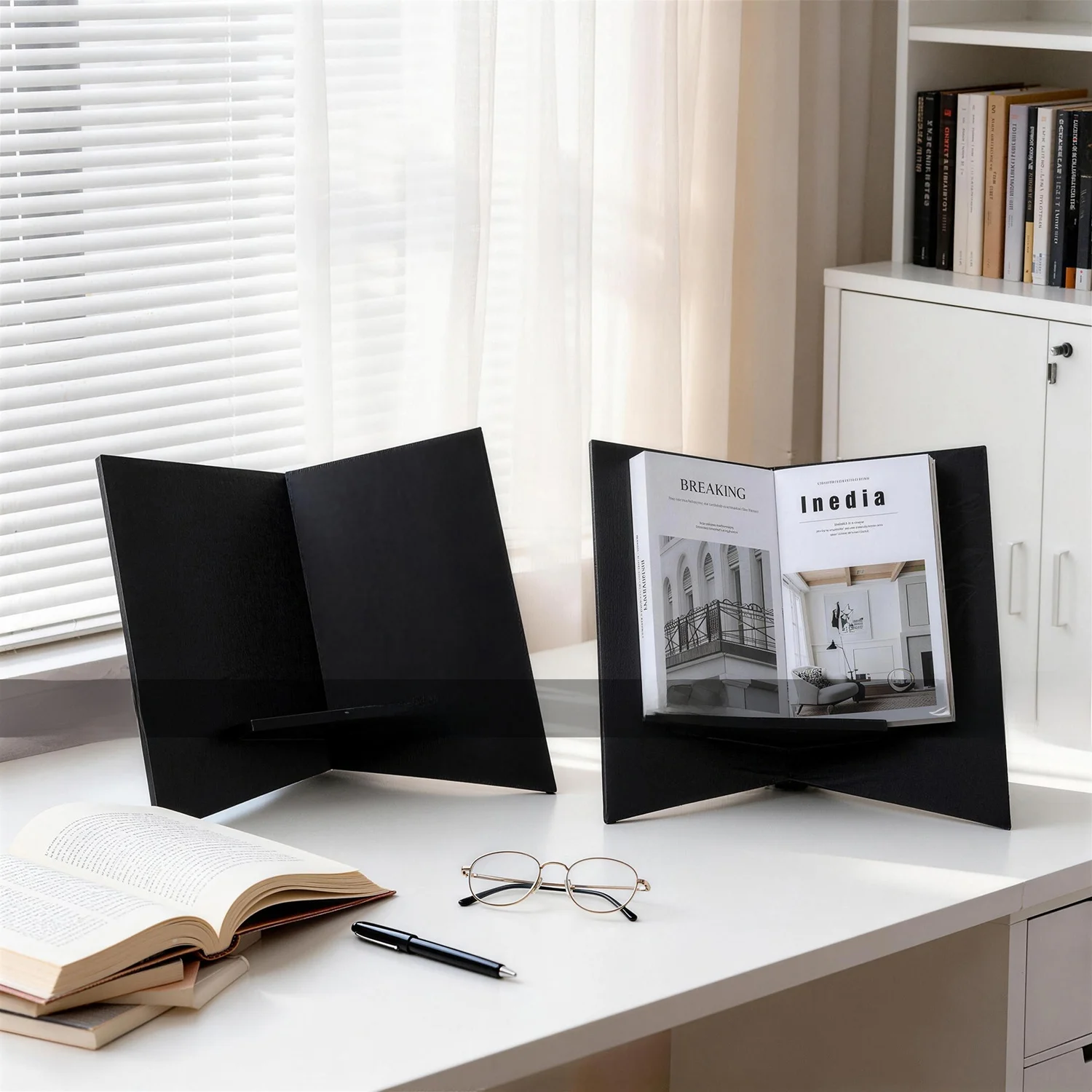 Modern Minimalist Wooden Bookshelf Magazine Rack Hotel Sample Room Sales Office Study Decorative Accessories Home Decoration