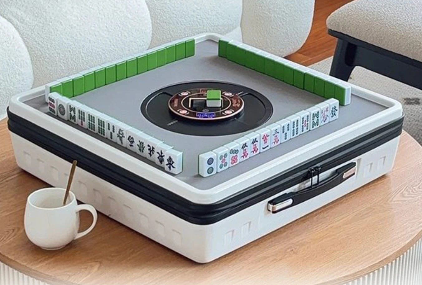 Portable Mini Automatic Mahjong Table Ultra-Light Silent Motor Fast Shuffle 4 Players Home Outdoor Entertainment