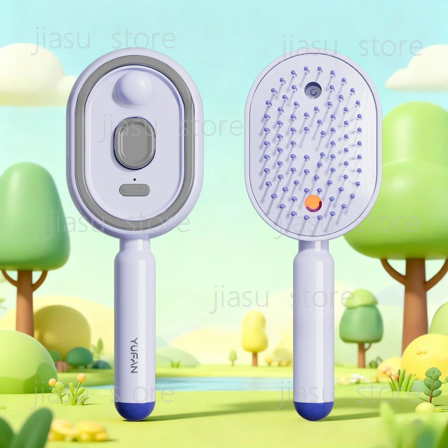 Electric spray  massage comb essential oil atomization care hair comb self-cleaning hair wrap fluffy