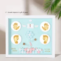 Baby Hand Print Footprint Imprint Kit Handprint Baby Mud And Baby Footprints Souvenirs Baby Hand And Foot Mold Hundred Days Gift 2