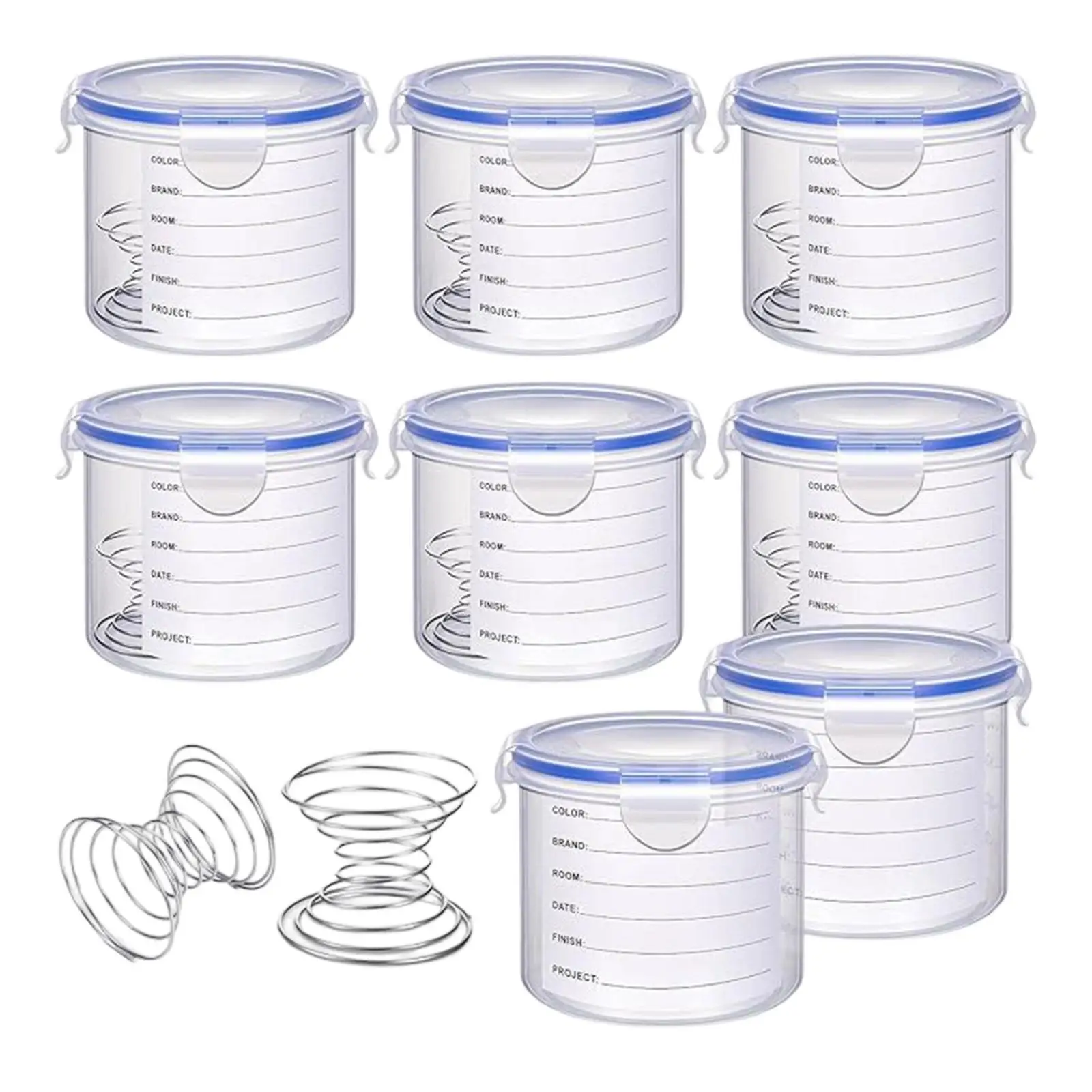 8 Pieces Paint Containers Touch up Containers with Lid Transparent Multifunctional Lightweight Reusable Storage Containers