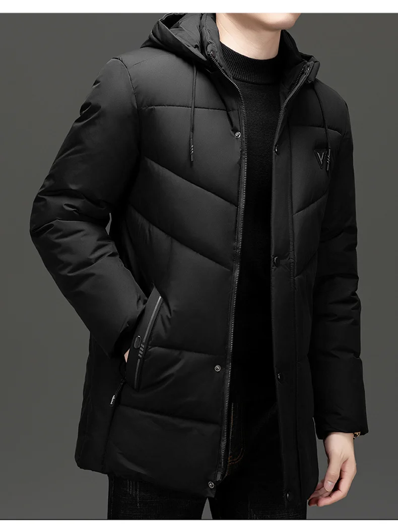 New Men\'s Cotton Padded Coat Winter Jacket Men Hooded Oversize Man Parkas Warm Thick Male Outdoor