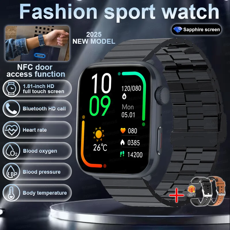 Smart Watch Watch Global Version Men Women HD AMOLED Display Heart Rate Bluetooth Call GPS Track Waterproof Sports Smart Watches