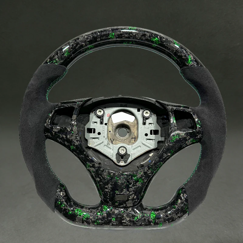 Green Forged Carbon Fiber Steering Wheel for BMW E92 E93 E91 E90 3 Series 4 Series Carbon Fiber Sport Wheel Real Quality Parts