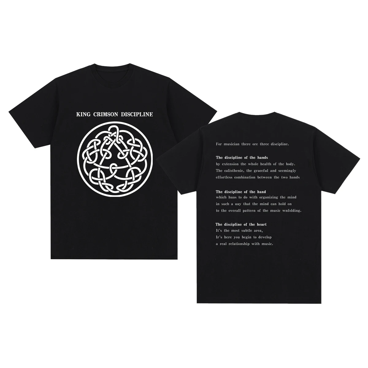 King Crimson Vintage T-shirt disciPline Rock Band Streetwear Fashion Clothes Cotton Men T shirt New TEE TSHIRT Womens tops
