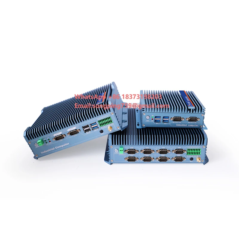 PUSR X86 Embedded Industrial Computer IoT Controllers Mini Pcs Fanless RJ45 Gigabit Ethernet  I3 I5 I7 7200U All in One Pc