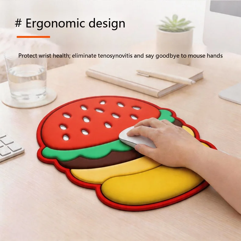 Farbverlauf-Silikon-Handgelenkauflage Mauspad Ergonomische Schreibtischunterlage für Büro und Gaming 31 Traumhafte Farboptionen – Detail 4