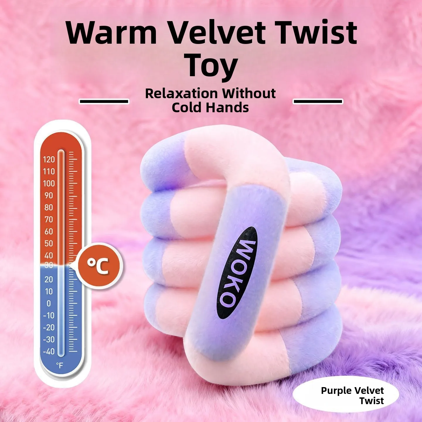 

TangleWOKO Plu Toy Str Relief Toy Concentration Training Finger Toy Soft Touch Non-toxic Material Fun Playtime