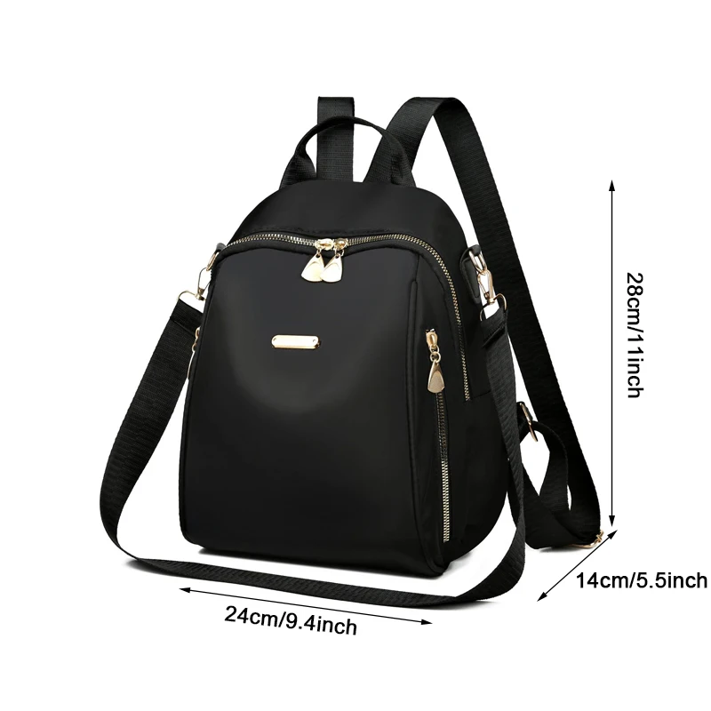 Women\'s Large Capacity Simple Backpack, Black PU Travel Bag, Solid, Harajuku, School, Suitable for Both Men and Women, Street