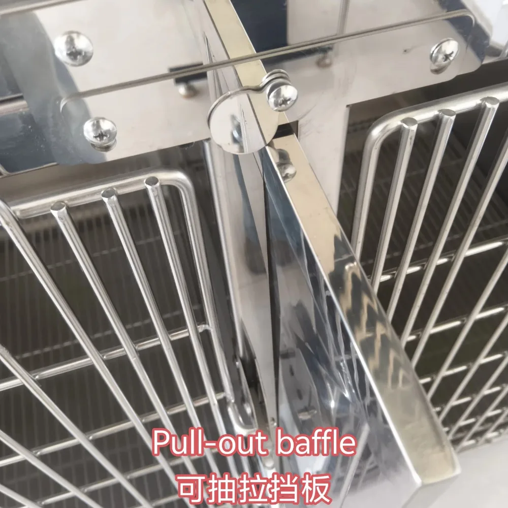 Stainless steel electric dog cage for veterinary use, ISO 13485 certified for pet foster care