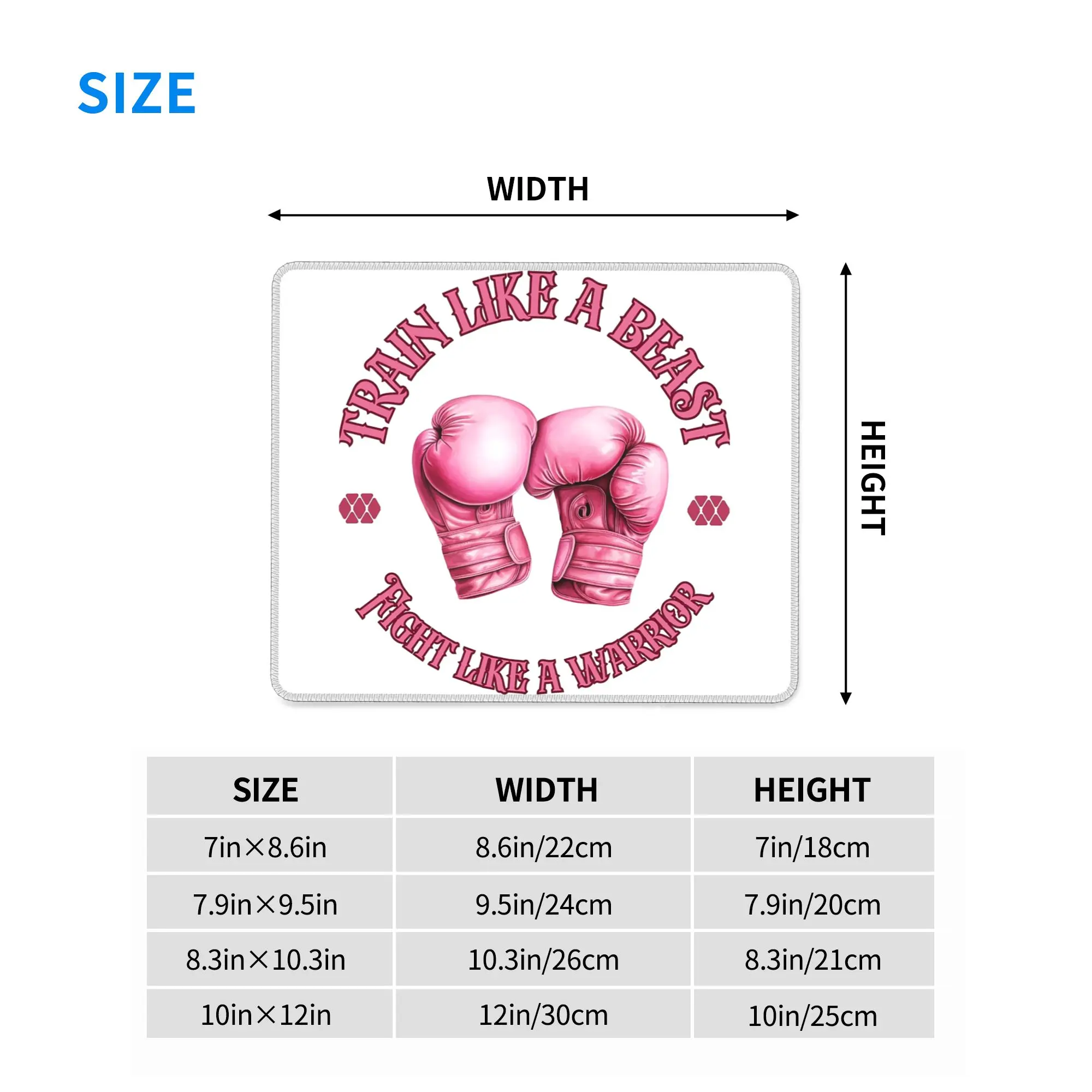 Train like a beast fight like a warrior Boxing Gloves Mouse Pad Computer Keyboard Mouse Mat PC Laptop Desk Mat Office Table Mats