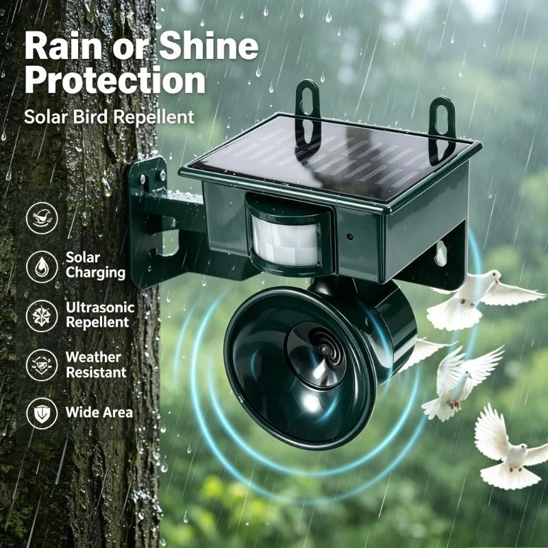 Solar Energy Pest Control Device Supports Ultrasonic Function To Keep Deer Cat Dog Away From Backyard Planting Areas
