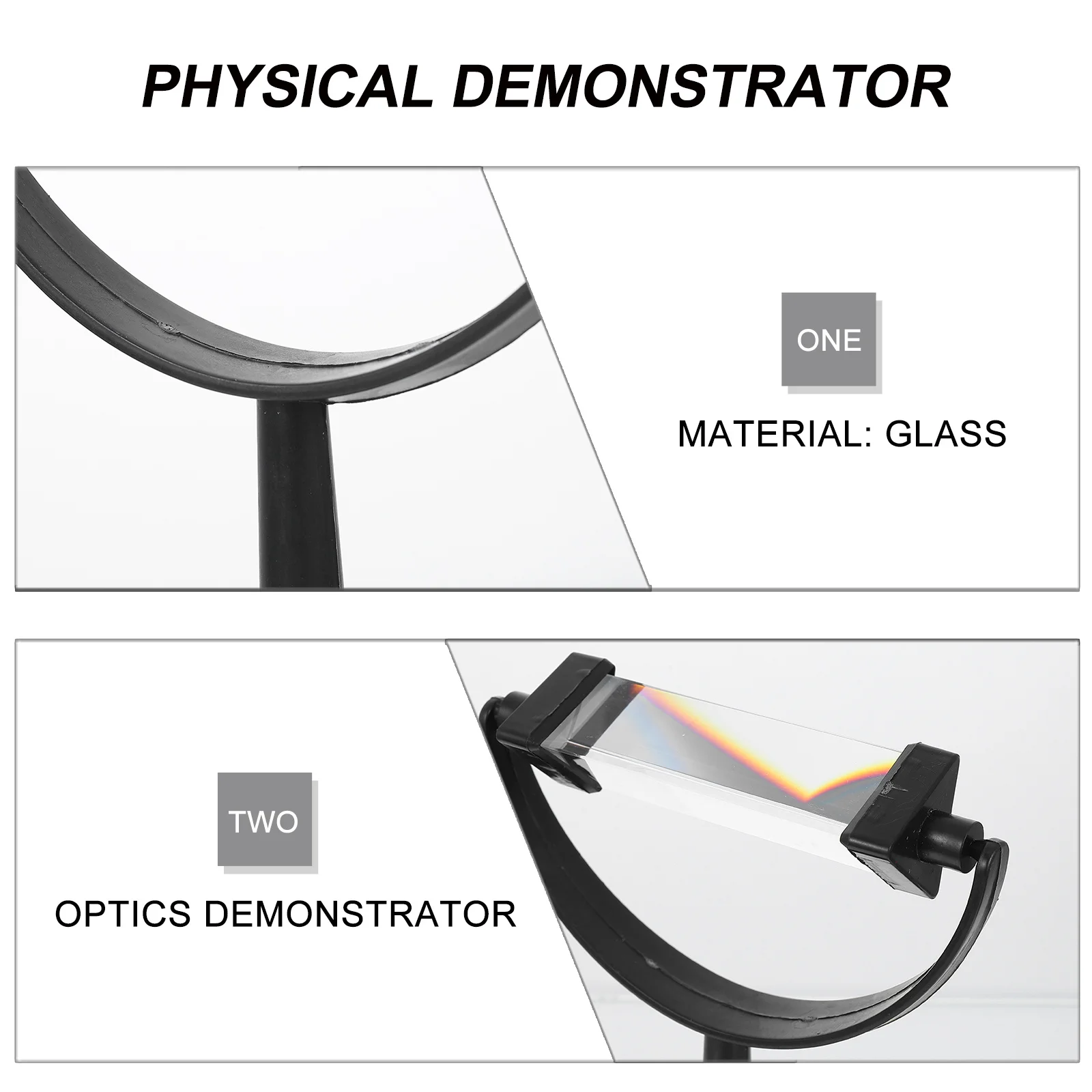 

Teaching Prisms Physical Demonstrator Triangular-prism Laboratory Equipment Light Refraction
