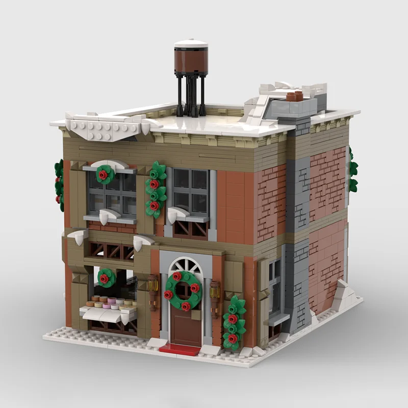 مدينة شارع عرض Moc بناء الطوب قرية الشتاء المعيارية - كاندي شوب نموذج التكنولوجيا كتل هدايا البناء لعبة عيد الميلاد #2