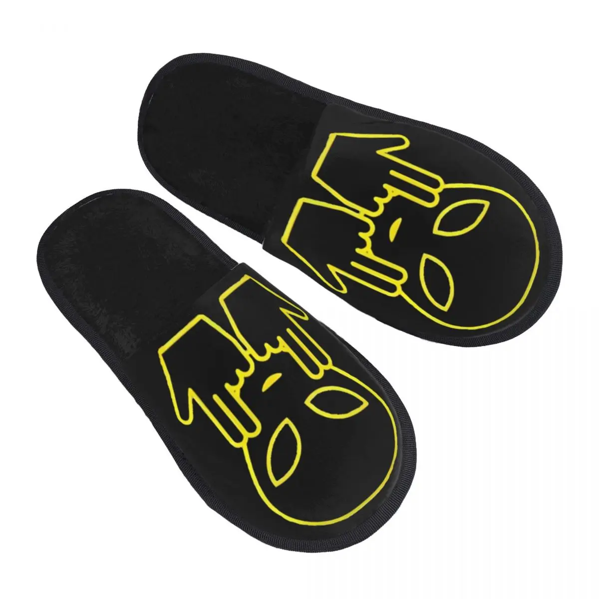 Custom French Rapper Jul Skull Memory Foam Slippers Women Soft Warm House Slippers