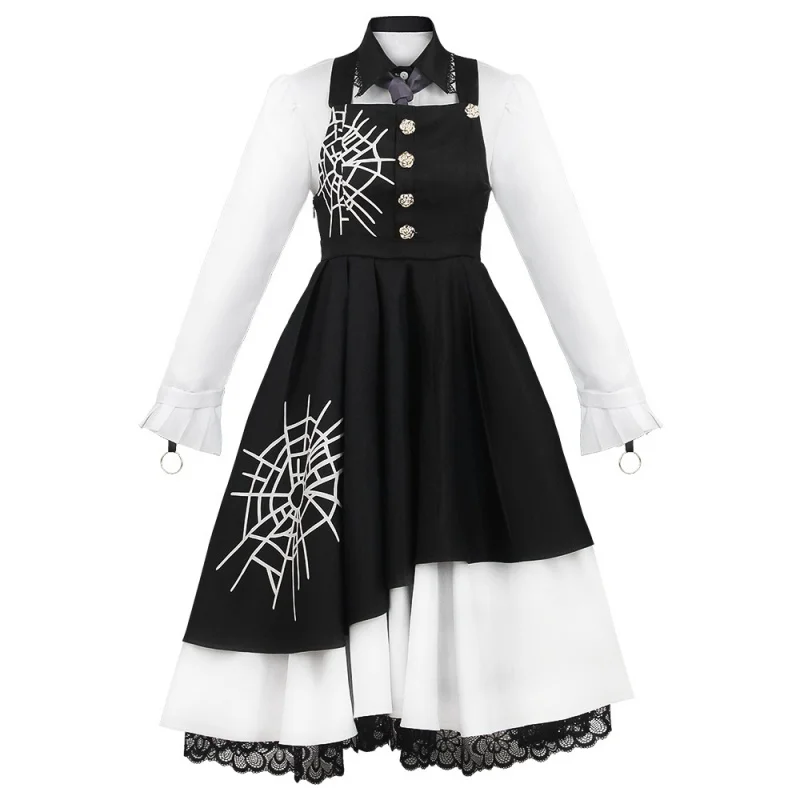 Disfraz de Cosplay de Tojo Kirumi para mujer y Niña adulta, traje de mucama Lolita, uniforme de fiesta de Halloween