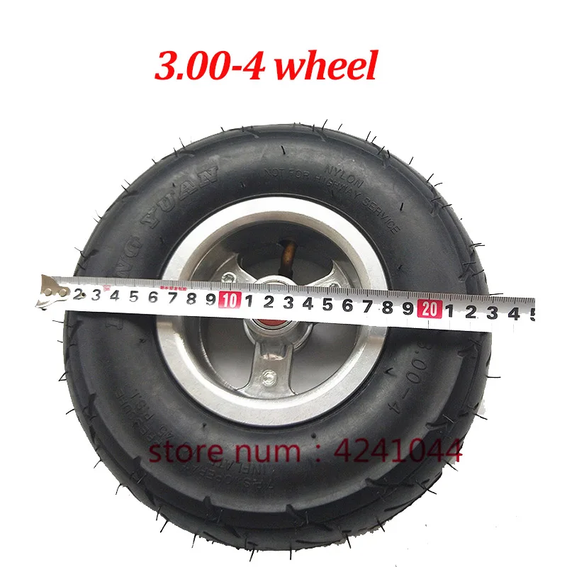 3.00-4  inch electric scooter road tire wheel 4  alloy rims hub with  tyre and inner tube for Gas  bike motorcycle