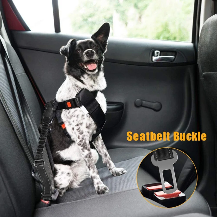 Medium to large dog pet safety rope, reflective buffer, extendable pet car safety belt, multifunctional hook