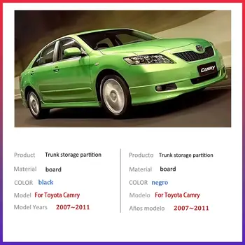 Pro Toyota Camry Daihatsu Altis XV40 2007~2011 úložná přepážka do kufru auta multifunkční úložný box příslušenství do interiéru auta 10 nejlepší prodej Organizér do kufru Toyota Camry - №8