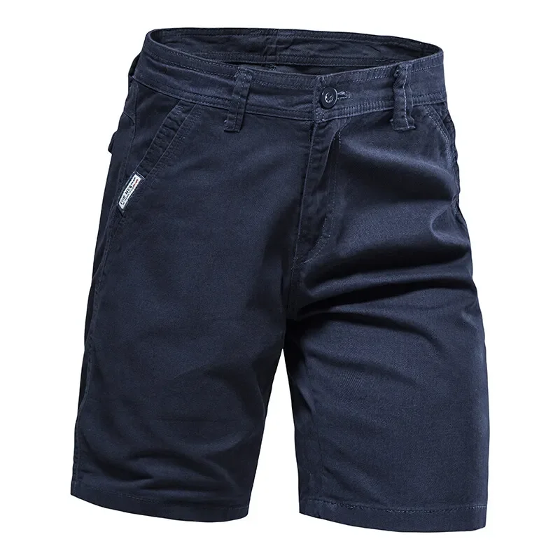 

New Summer Men Cotton 100% Casual Shorts Man Straight Loose Thin Cargo Shorts Male Solid Tooling Shorts Knee Length Pants 38