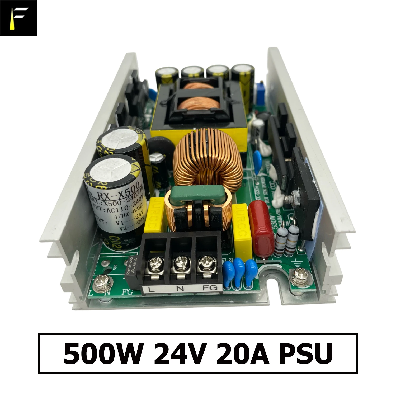 RX-X500 500W 24V 20A Alimentatore PSU per 19x40W LED Wash Zoom RGBW 4 in 1 Luce a testa mobile