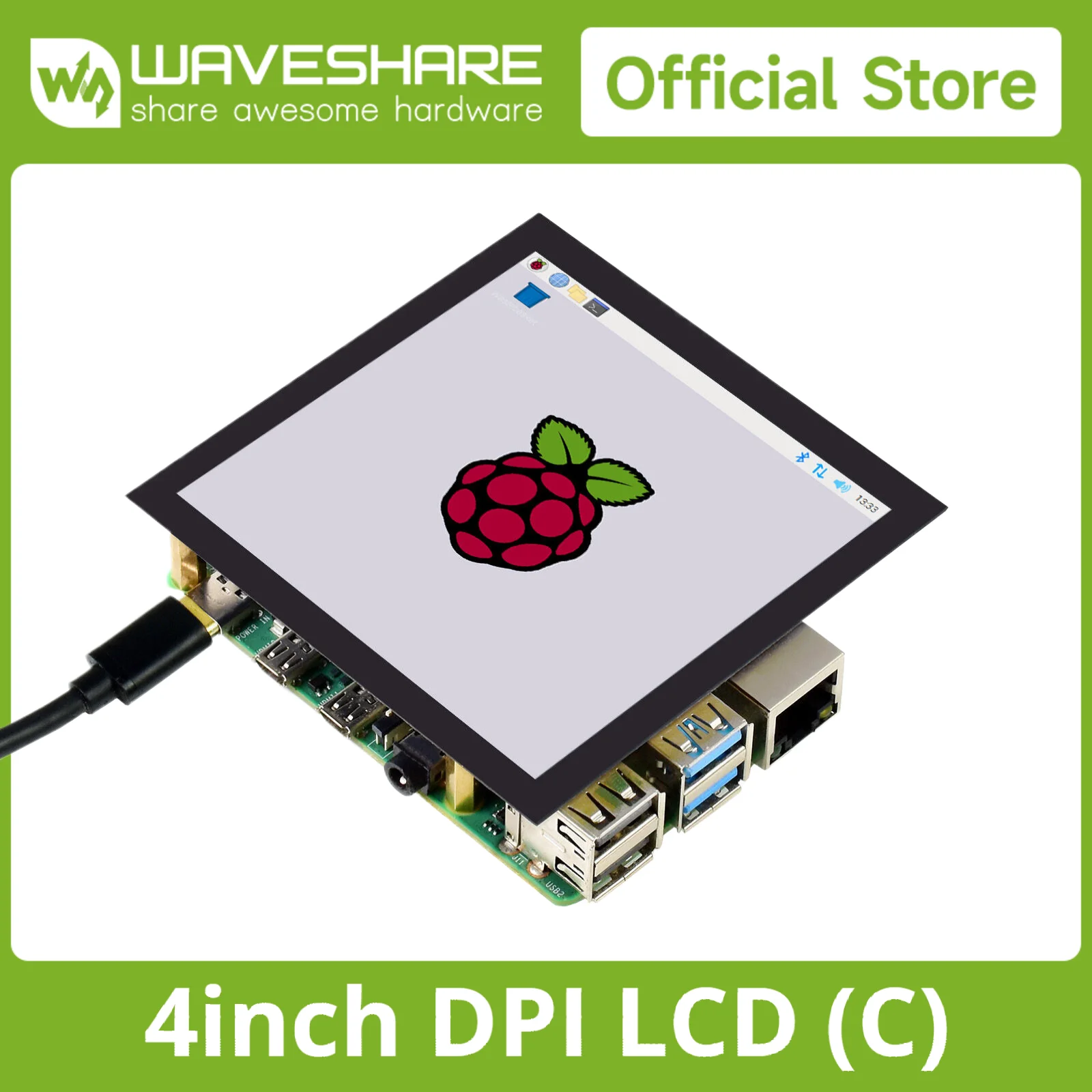 

Waveshare 4inch Square Capacitive Touch Screen LCD (C) for Raspberry Pi 5/4B/3B/Pi Zero,720×720, DPI, IPS