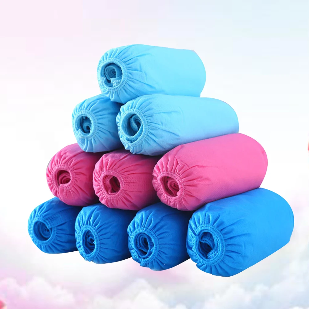 

200 Pcs Non-slip Shoe Covers Dustproof Protector Shoes Thicken Nonwoven Fabric Breathable