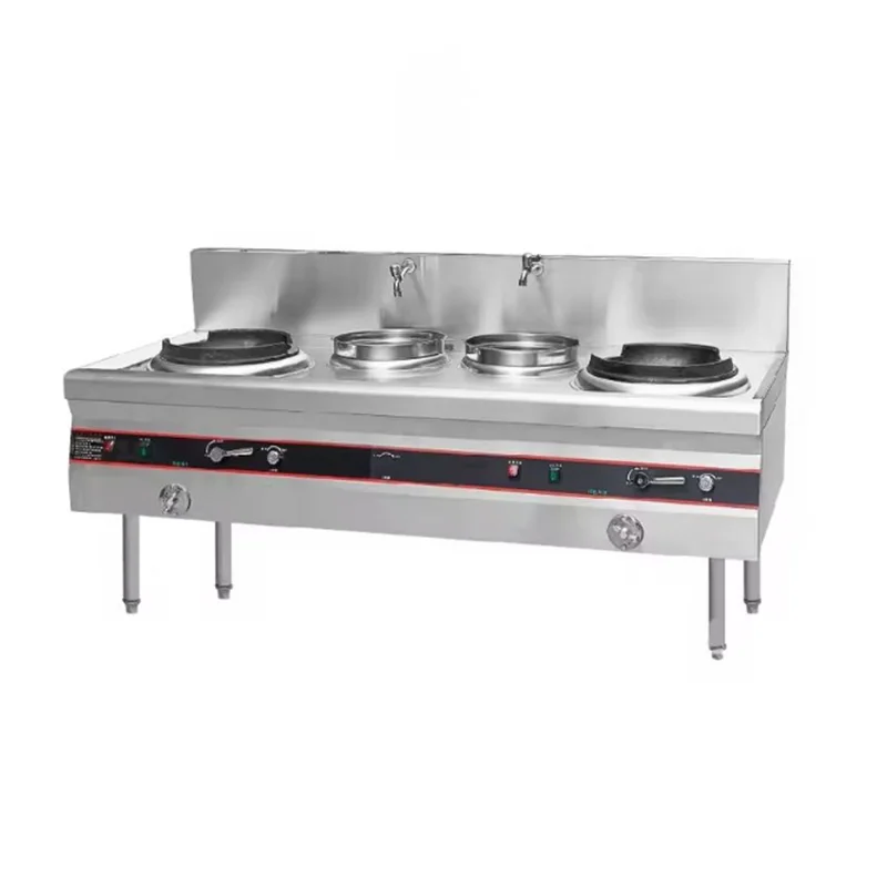 Commercial 304 Stainless Steel Electric Baking Stove 2-burner 1.8 Meter Gas Range Adjustable Power Easy