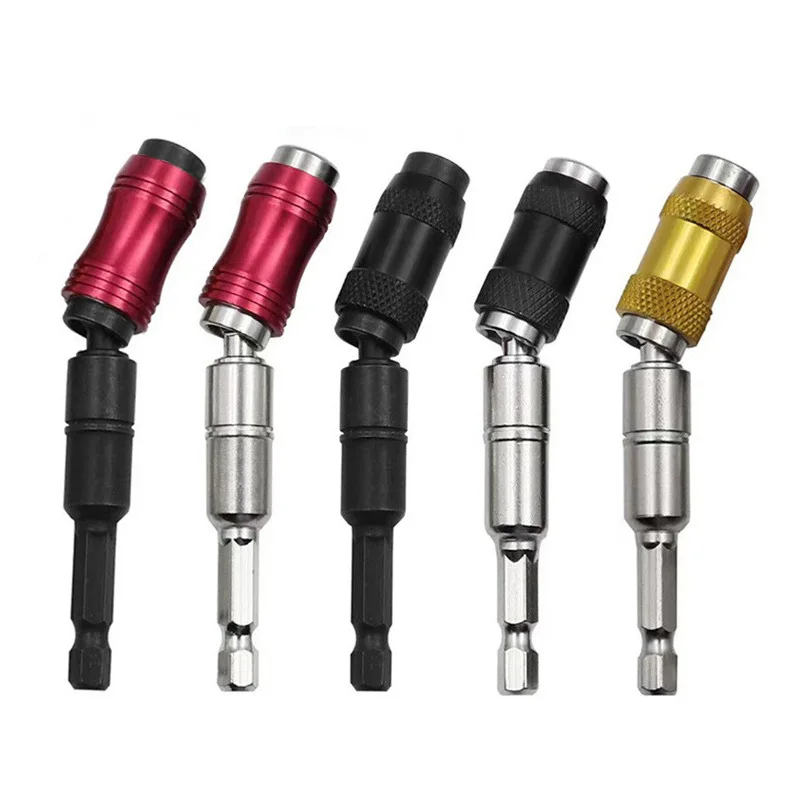 1pc Drill Bit Holder Magnetic Swiveling Bit Tip Holder Set Drill Bit Extension Pivot 1/4 Inch Hex Quick Release Pivoting Screwd