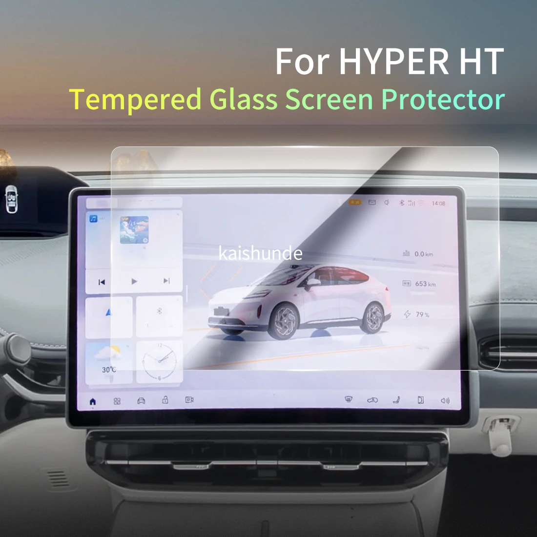 

Car Stickers Meters Protector For 2024 Guangqi Ai' HyperHT Tempered Glass Protective Film Display Navigation Vehicle Accessories