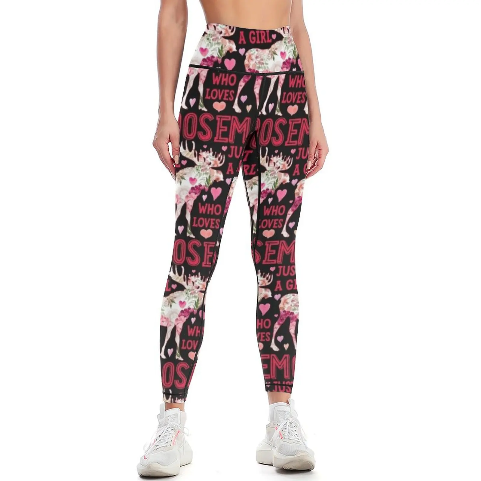 Just A Girl Who Loves Moose Leggings Training pants Golf wear sports for Womens Leggings