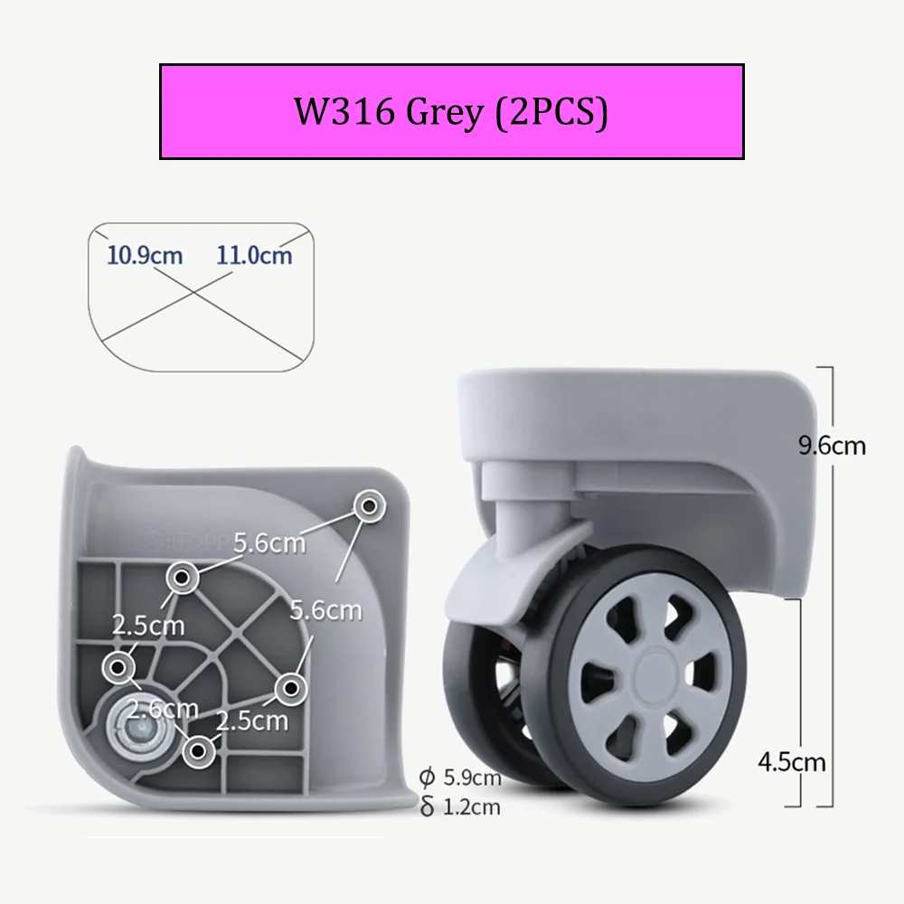 W316 Suitcases Travel Luggage Business Box Trolley Pulleys Accessories Hard Shell Suitcase Practical Replacement Casters Parts