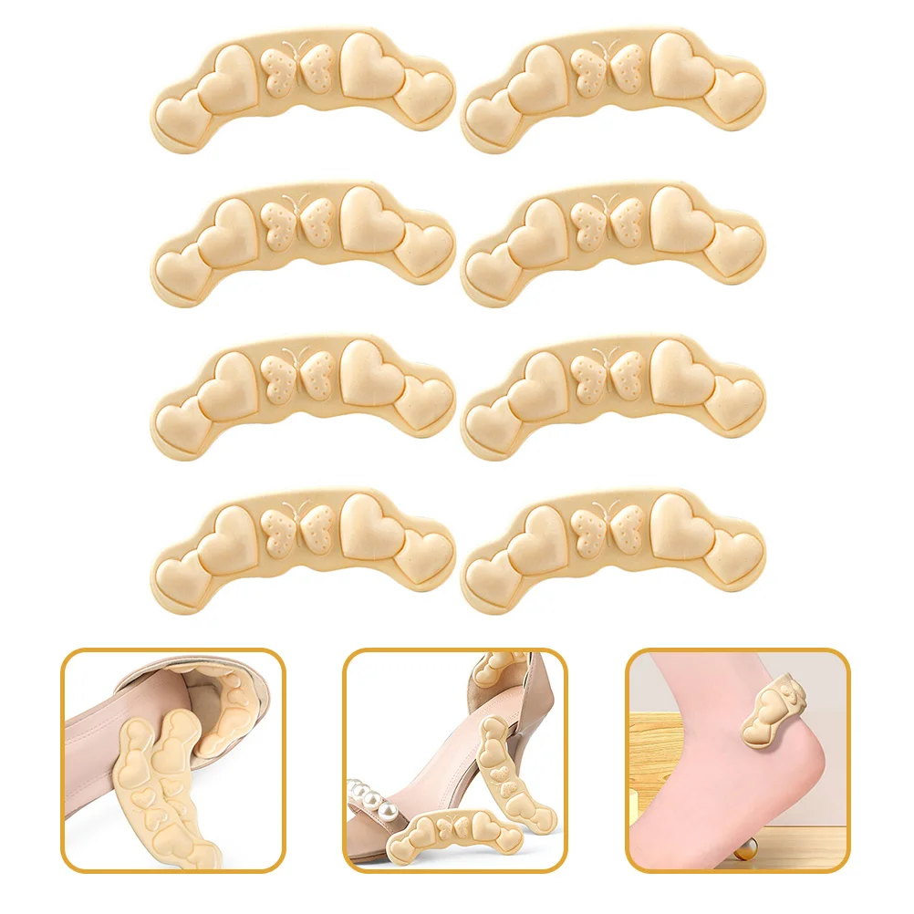 

4Pairs Heel Stickers Wear-Resistant Self-Adhesive for Heels Boots Shoes Blister Protection Comfortable Heel Inserts