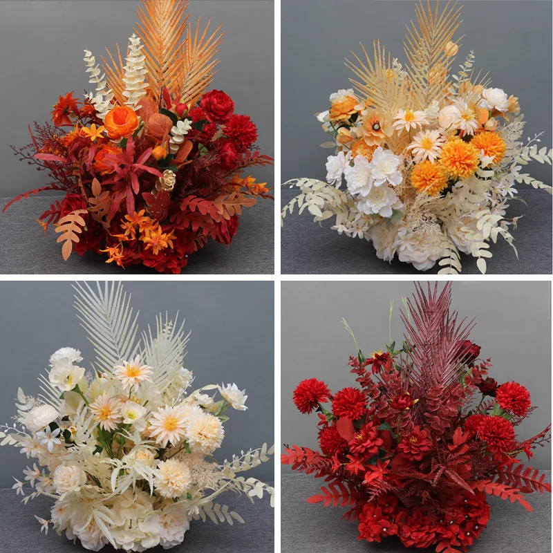 

Wedding Road Flower Simulation Table Pot Wedding Stage Arrangement Welcome Area Decoration Finished Flower