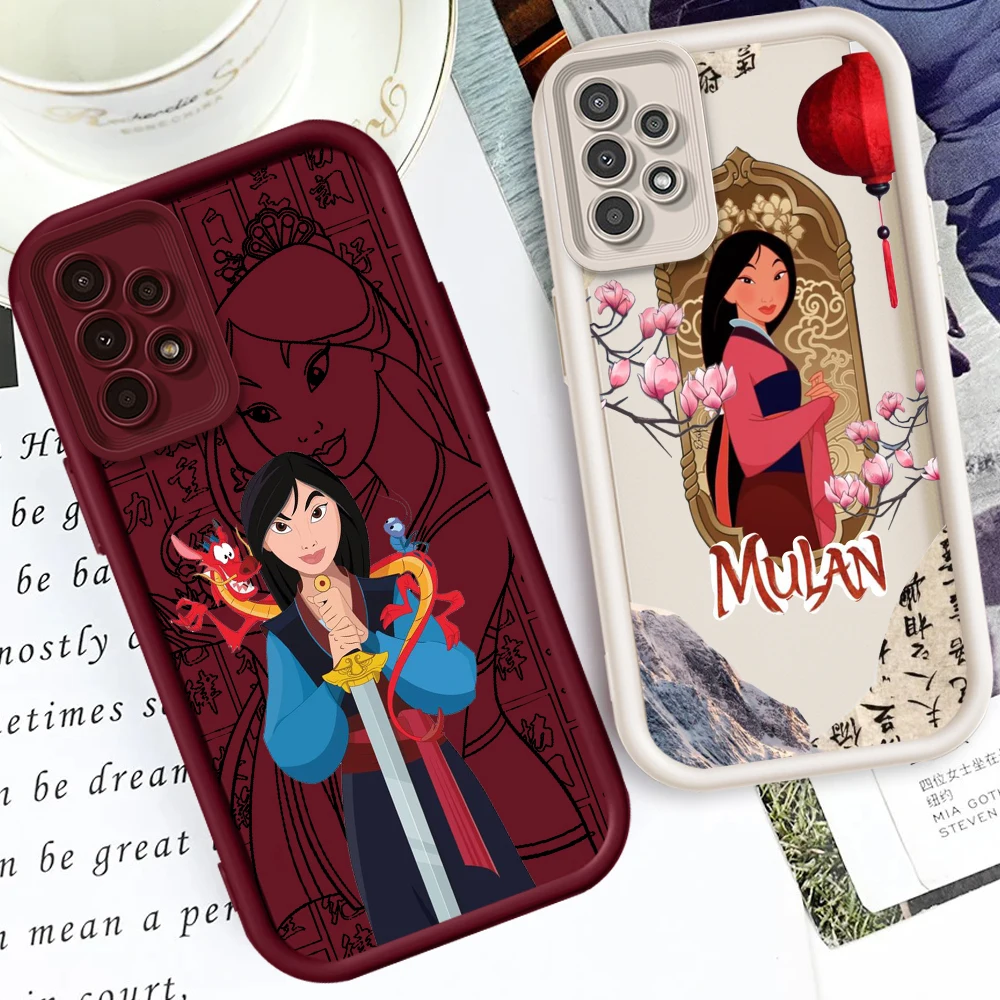 

Hua Mulan Disney Fashion Cool For Samsung A73 A71 A54 A53 A52 A51 A33 A32 A21S A14 A13 A12 A03 A04 A05 5G Eye Ladder Soft