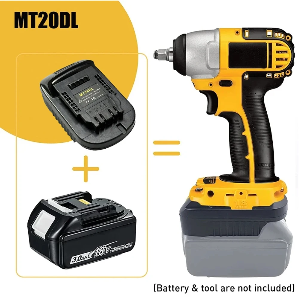 Adaptador de batería MT20DL Makita 18V a Dewalt 20V - imagen 2