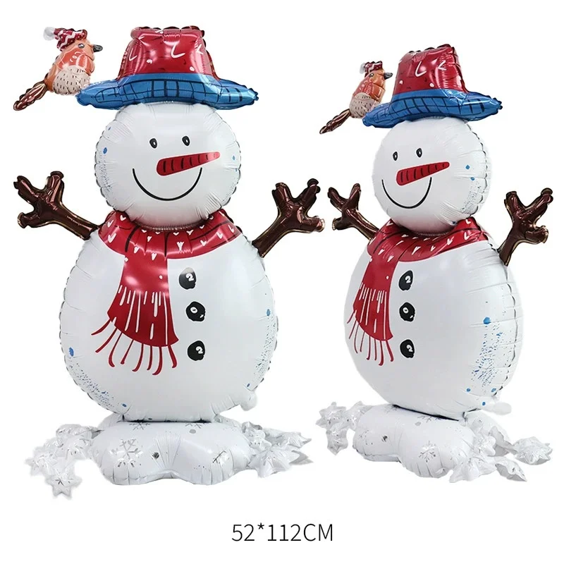 1 Stück stehender Weihnachts-Schneemann-Ballon für Partydekorationen mit Weihnachtsthema, Ballondekorationen für den Winter-Schneemann-Urlaub