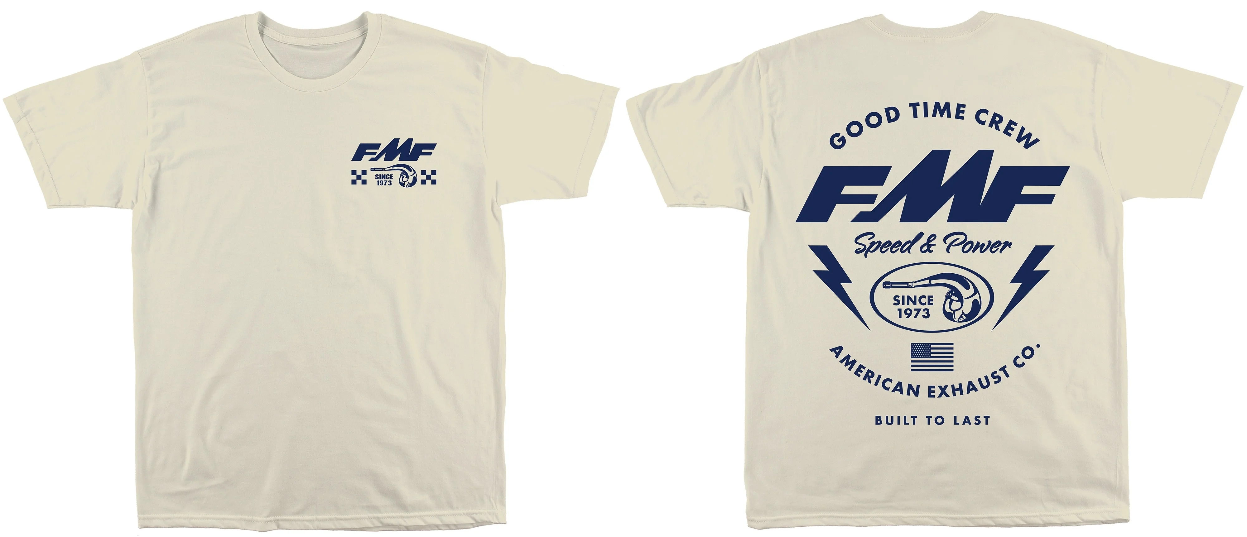 Klassisches Good Time Crew FMF Racing 1973 Offroad-Motorrad-Auspuff-Marken-Grafik-T-Shirt aus Baumwolle für Herren und Damen, Streetwear-T-Shirt – Detail 7
