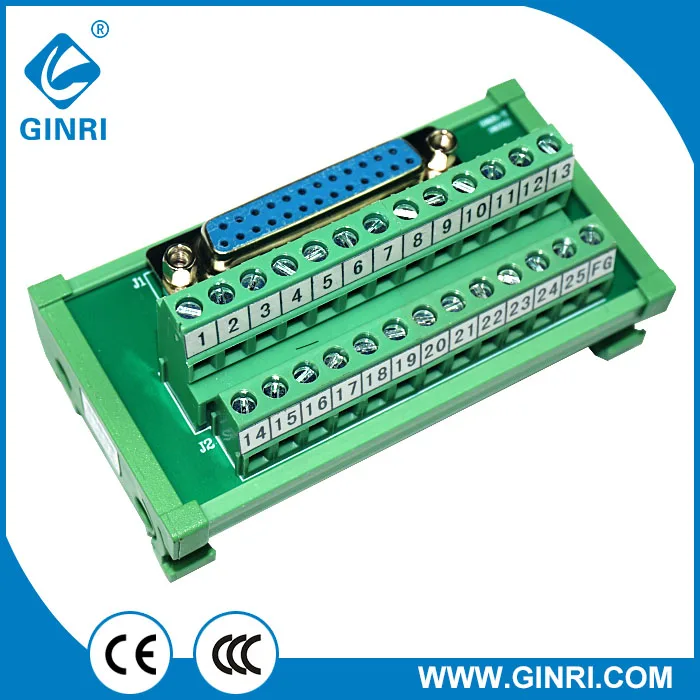 3 Buah Modul Antarmuka Konektor D-SUB 37 Pin JR-37TDC Blok Terminal D-Subminiatur