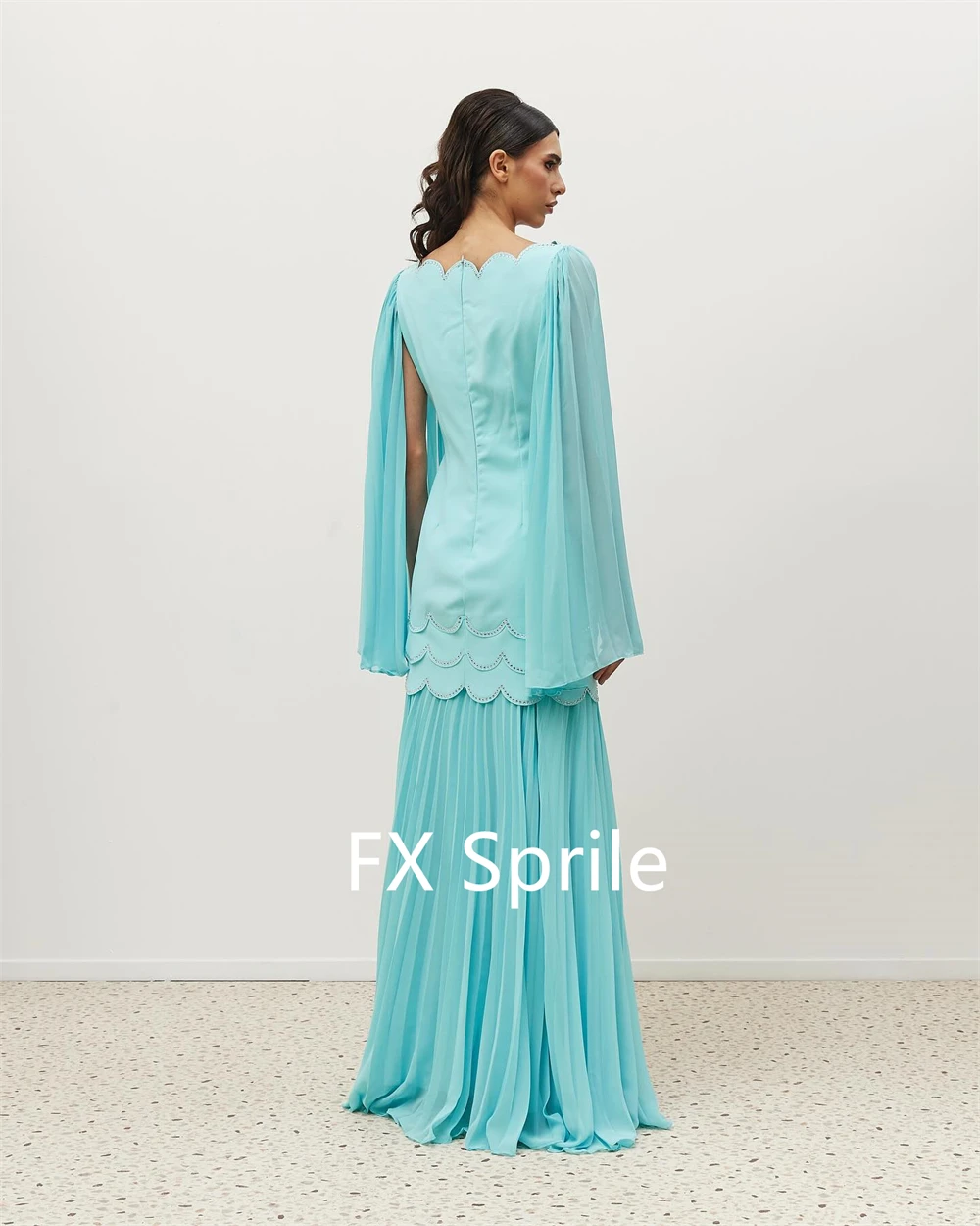 Sukienki wieczorowe z szyfonu na zamówienie, proste, modne, z długim rękawem, sukienki na powrót do szkoły, eleganckie, z trenem, na specjalne okazje.