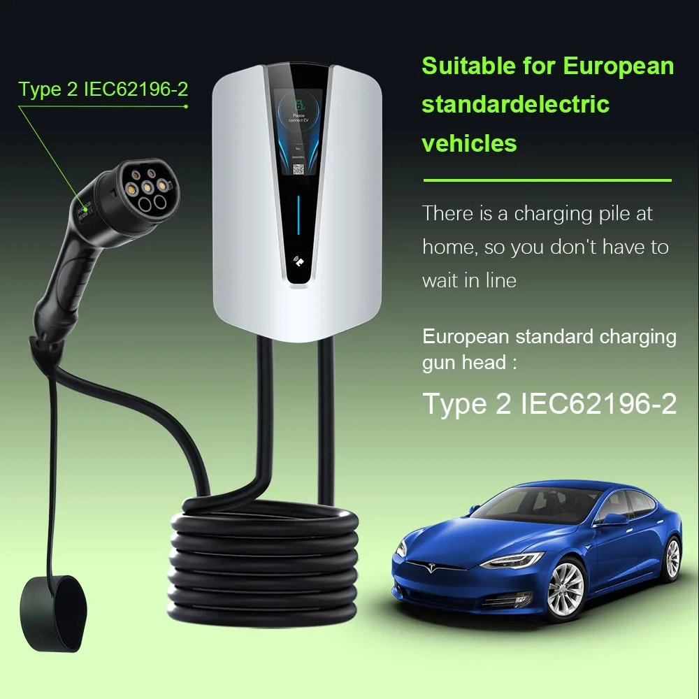 Camason EV car charger type 2 Electric Vehicle charging station wallbox 220V/7kw 3 phase 21kw pole terminal WIFI Smart version